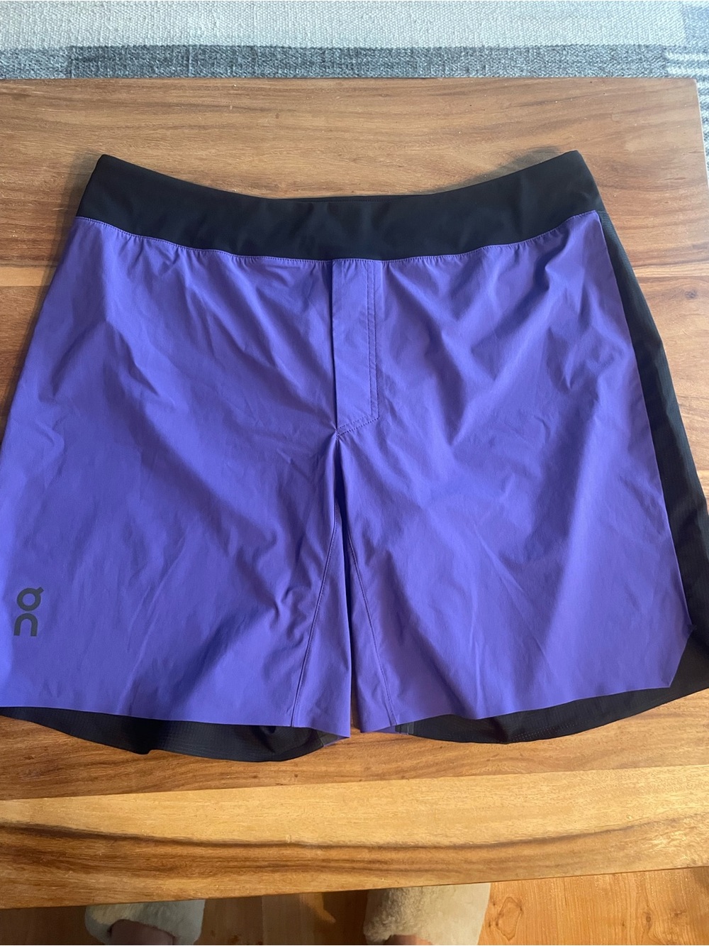 On Running Men’s Purple Running Shorts with Black Waistband